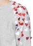 Detail View - Click To Enlarge - GIAMBA - Heart appliqué cotton sweatshirt