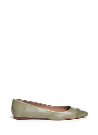 Main View - Click To Enlarge - TORY BURCH - 'Fairford' patent leather toe cap flats