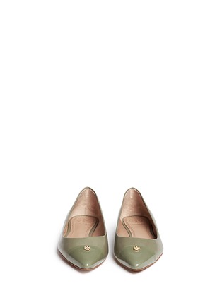 Figure View - Click To Enlarge - TORY BURCH - 'Fairford' patent leather toe cap flats