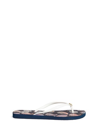 Main View - Click To Enlarge - TORY BURCH - 'Thin' paisley print flip flops