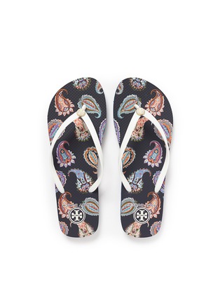 Figure View - Click To Enlarge - TORY BURCH - 'Thin' paisley print flip flops