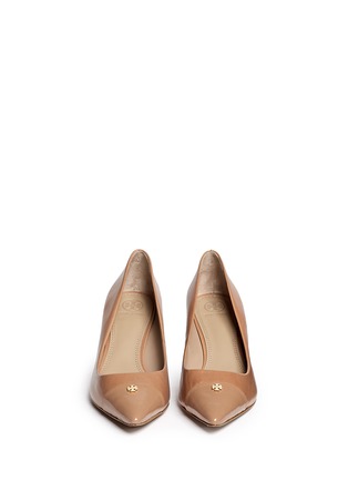 Figure View - Click To Enlarge - TORY BURCH - 'Fairford' patent leather toe cap pumps