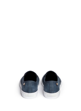 Back View - Click To Enlarge - TORY BURCH - 'Lennon' cobra effect leather skate slip-ons