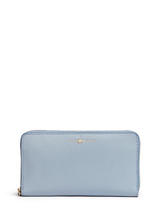 Main View - Click To Enlarge - TORY BURCH - 'Brody' leather zip continental wallet