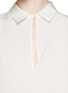 Detail View - Click To Enlarge - THEORY - 'Kenzly' point collar silk flare top