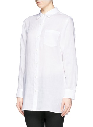 Front View - Click To Enlarge - THEORY - 'Naulia' long sleeve ramie shirt