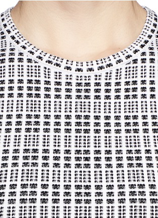 Detail View - Click To Enlarge - THEORY - 'Branteen' check intarsia dress