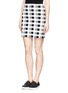 Front View - Click To Enlarge - THEORY - 'Holeen G' check print skirt