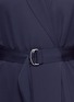 Detail View - Click To Enlarge - THEORY - 'Amitara' notch lapel wrap silk dress