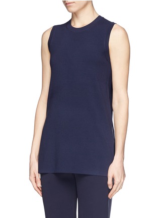 Front View - Click To Enlarge - THEORY - 'Meenaly' side split knit tank top