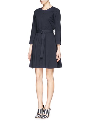 Figure View - Click To Enlarge - THEORY - 'Mariela' zip front poplin dress