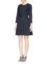 Figure View - Click To Enlarge - THEORY - 'Mariela' zip front poplin dress