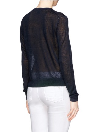 Back View - Click To Enlarge - THEORY - 'Rainee LS' linen blend sweater