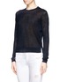 Front View - Click To Enlarge - THEORY - 'Rainee LS' linen blend sweater