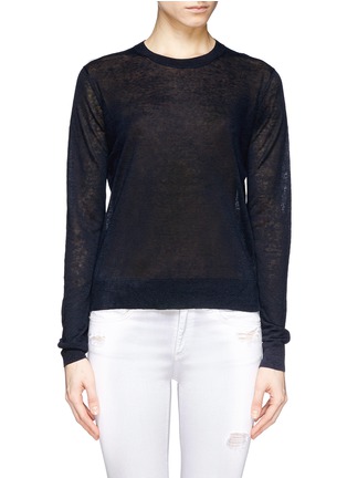 Main View - Click To Enlarge - THEORY - 'Rainee LS' linen blend sweater