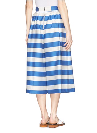 Back View - Click To Enlarge - ALICE & OLIVIA - Stripe twill pleat culottes