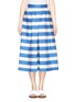 Main View - Click To Enlarge - ALICE & OLIVIA - Stripe twill pleat culottes
