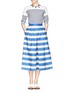 Figure View - Click To Enlarge - ALICE & OLIVIA - Stripe twill pleat culottes