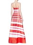 Back View - Click To Enlarge - ALICE & OLIVIA - 'Aubrey' stripe satin bustier gown