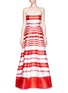 Main View - Click To Enlarge - ALICE & OLIVIA - 'Aubrey' stripe satin bustier gown
