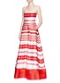 Figure View - Click To Enlarge - ALICE & OLIVIA - 'Aubrey' stripe satin bustier gown