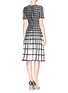 Back View - Click To Enlarge - ST. JOHN - Grid intarsia knit dress