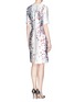 Back View - Click To Enlarge - ST. JOHN - Blossom print mikado dress