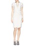 Detail View - Click To Enlarge - ST. JOHN - Ruche side crepe dress