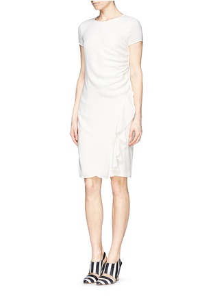 Figure View - Click To Enlarge - ST. JOHN - Ruche side crepe dress