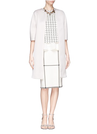 Figure View - Click To Enlarge - ST. JOHN - Check Milano knit pencil skirt