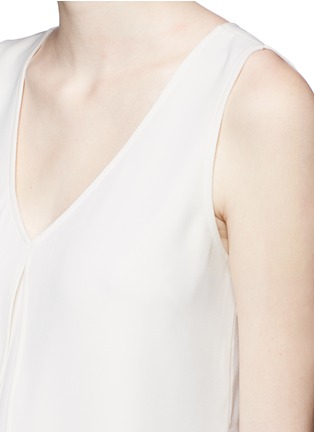 Detail View - Click To Enlarge - ST. JOHN - Split front stretch crepe sleeveless top