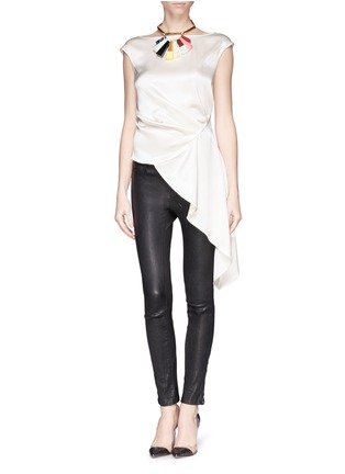 Figure View - Click To Enlarge - ST. JOHN - Drape side sateen top