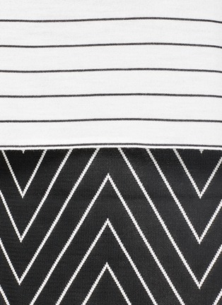 Detail View - Click To Enlarge - ST. JOHN - Colourblock stripe chevron layer dress