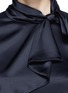 Detail View - Click To Enlarge - ST. JOHN - Origami bow satin blouse