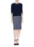 Figure View - Click To Enlarge - ST. JOHN - Dash stripe knit pencil skirt
