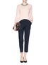 Figure View - Click To Enlarge - ST. JOHN - 'Emma' stretch wool blend cropped pants