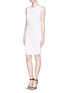 Front View - Click To Enlarge - HELMUT LANG - Low back drape jersey dress