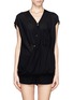 Main View - Click To Enlarge - HELMUT LANG - Asymmetric voile T-shirt
