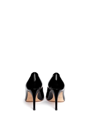 Back View - Click To Enlarge - KATE SPADE - Karolina metal bow patent leather pumps
