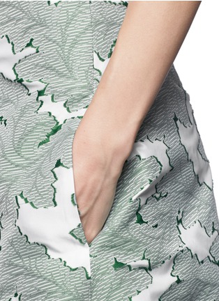Detail View - Click To Enlarge - JIL SANDER - Leaf jacquard skirt