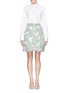 Figure View - Click To Enlarge - JIL SANDER - Leaf jacquard skirt