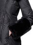 Detail View - Click To Enlarge - ARMANI COLLEZIONI - Rabbit fur collar and cuff down jacket