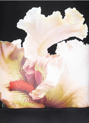 Detail View - Click To Enlarge - GIVENCHY - Orchid print neoprene sweatshirt