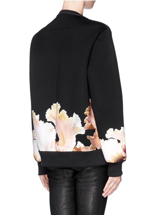 Back View - Click To Enlarge - GIVENCHY - Orchid print neoprene sweatshirt