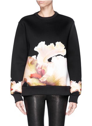 Main View - Click To Enlarge - GIVENCHY - Orchid print neoprene sweatshirt