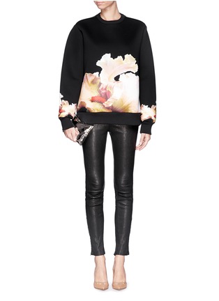 Figure View - Click To Enlarge - GIVENCHY - Orchid print neoprene sweatshirt