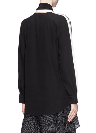Back View - Click To Enlarge - CHLOÉ - Silk scarf tie blouse
