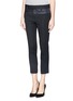 Front View - Click To Enlarge - HAIDER ACKERMANN - Cropped wool-cotton twill pants