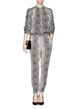 Figure View - Click To Enlarge - LANVIN - Snake print silk blouse