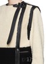 Detail View - Click To Enlarge - CHLOÉ - Shearling leather trim biker jacket